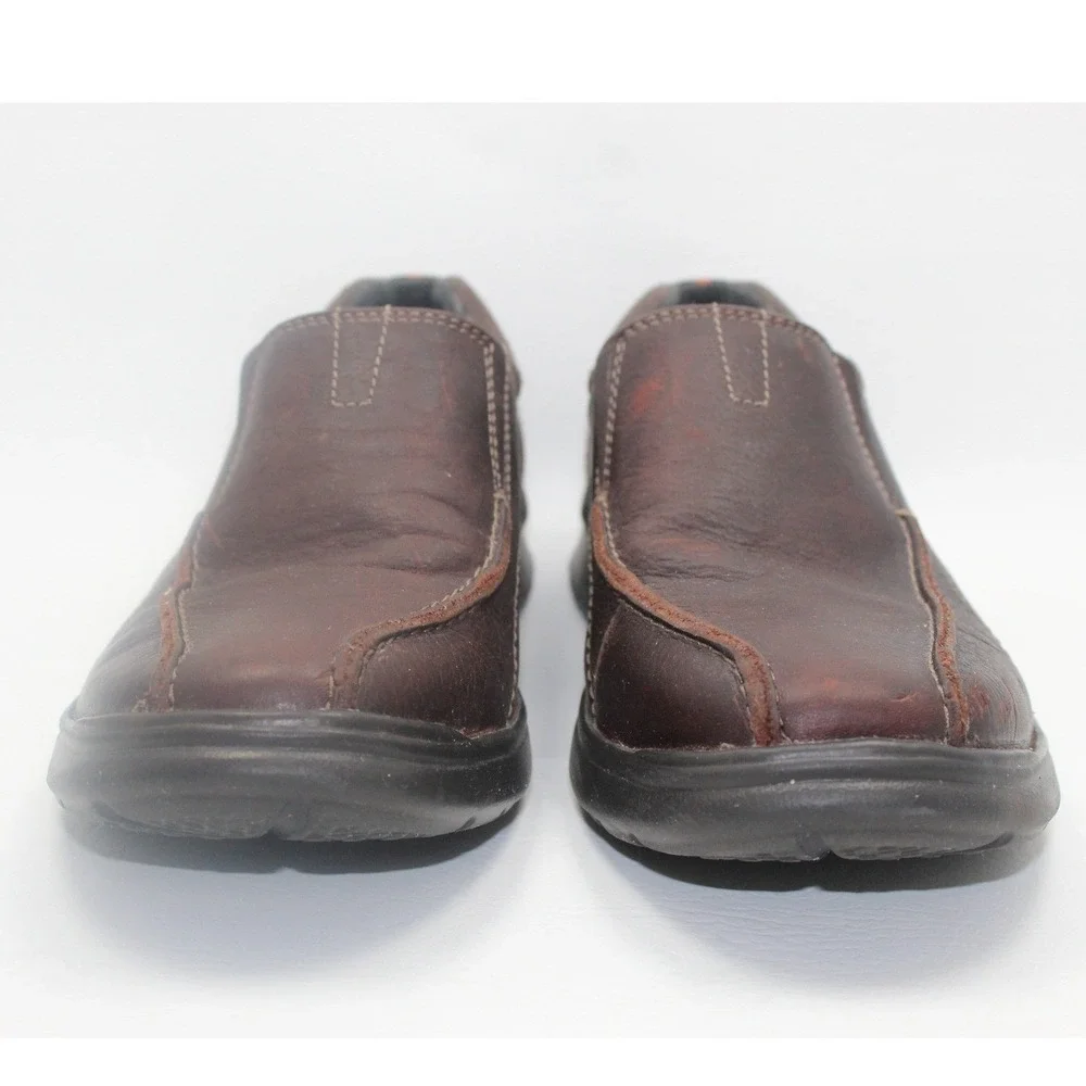 Clarks Collection Mens Brown Leather Slip On Loafers 261196147085 Size 9.5 M